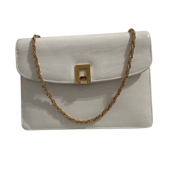 Gucci White and Gold Crossbody Bag with Flap Design - Picture 7 of 11